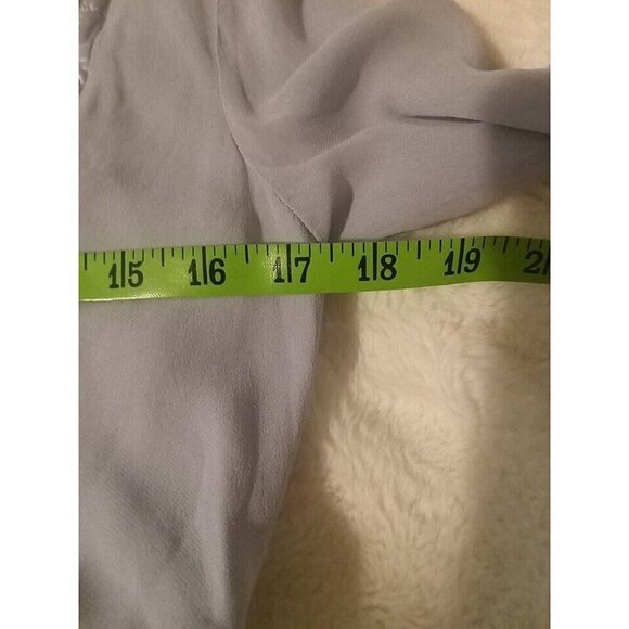 Ghost London Dress Women's Size XS Blue Gray Boho Peasant Bell Sleeves FLAW - Picture 13 of 16